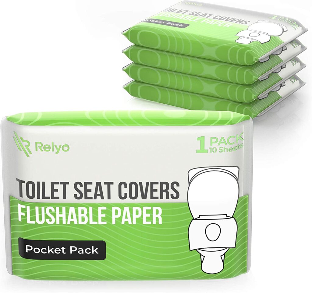 A pack of disposable toilet seat covers.