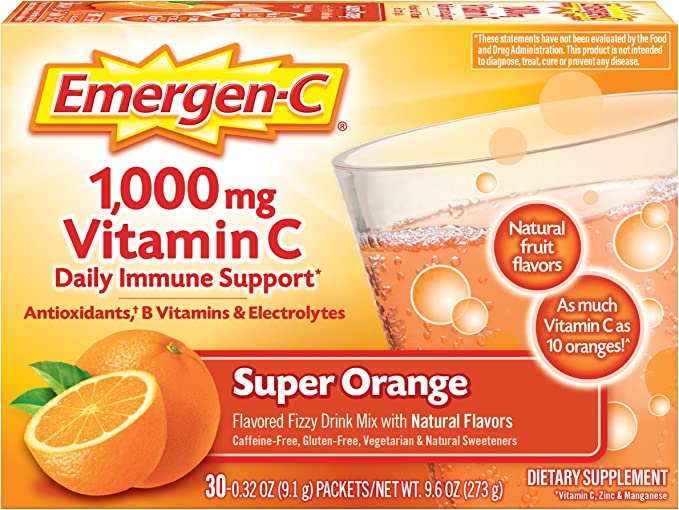 The box that carries Emergen-C packets.